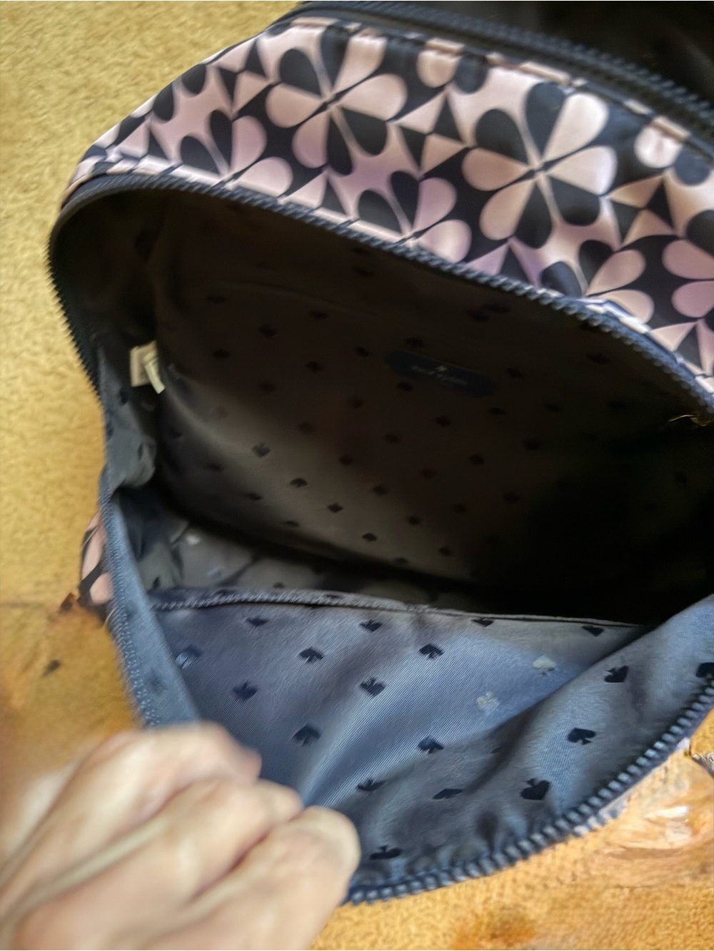 kate spade Navy & Lavender Floral Tile Backpack - Picture 4 of 9